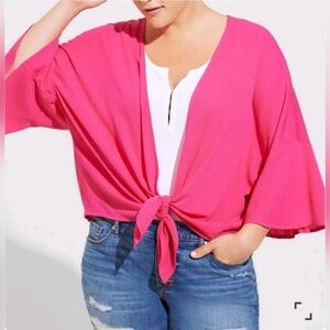 Torrid Gauze Tie Front Kimono